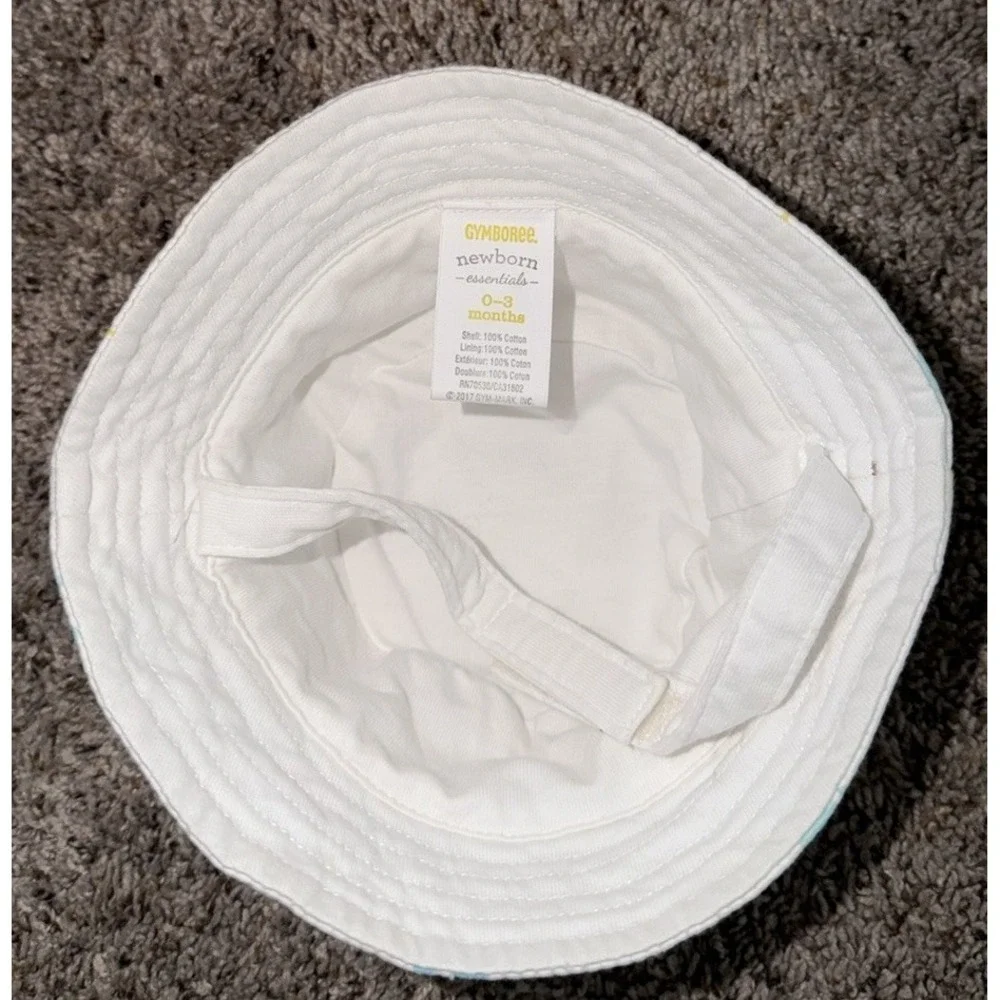 Gymboree 0-3m Baby Boy Stormy Bucket Hat/Sunhat Newborn (2017)‎ 100% Cotton